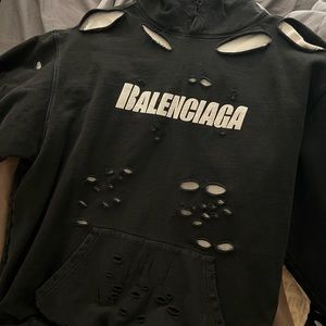 Balenciaga distressed hoodie